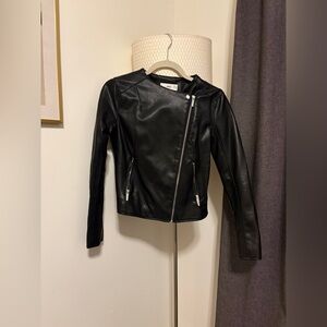 MANGO Motorcycle Jacket in Faux Leather sz XS - NEW WITH TAGS!